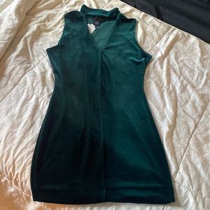 Velvet dark Green Party dress